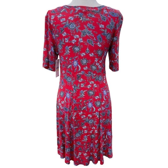 Karen Kane Women’s A-line Red Paisley Floral Mini Dress Size Medium NWT - Picture 6 of 14